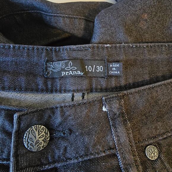 Prana Jeans Women's 10/30 Black Charcoal Wash Skinny - Picture 4 of 15